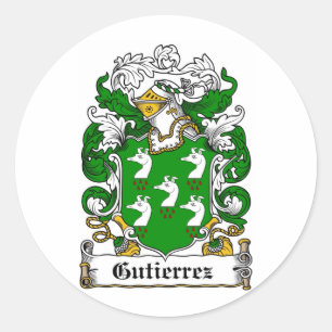 GUTIÉRREZ-FAMILIENWAPPEN - GUTIÉRREZ-WAPPEN RUNDER AUFKLEBER