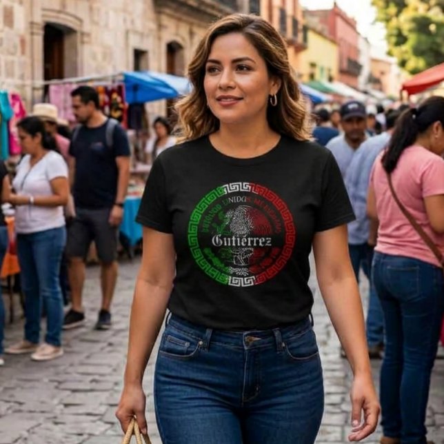 Gutiérrez Nachname México Emblem Shirt (Gutiérrez Last Name México emblem shirt)