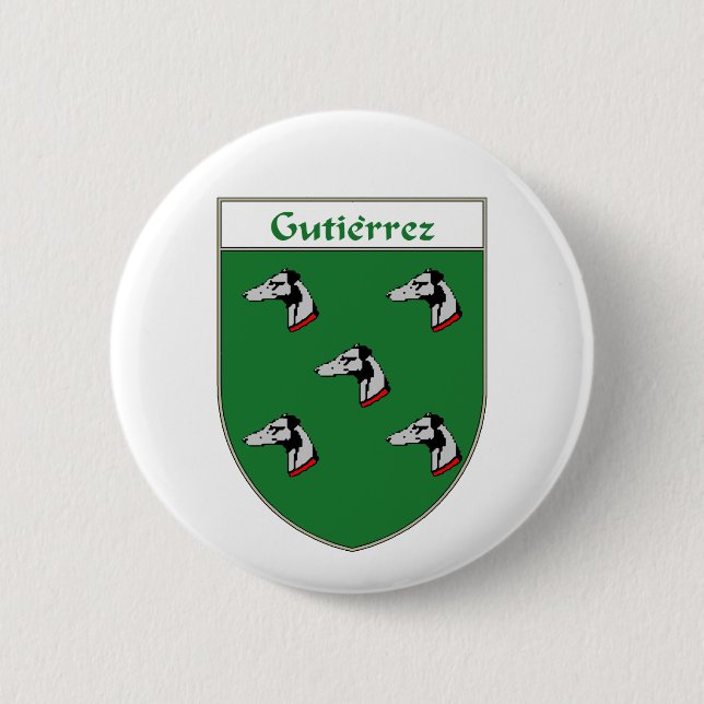 Gutiérrez-Wappen/Familienwappen Button (Vorderseite)