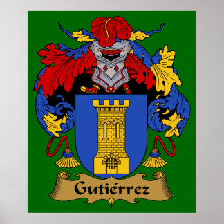 Gutierrez-Wappen Heraldic Print Poster