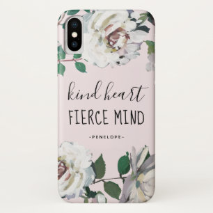 Gütiges Herz Starker Geist Wasserfarbe Floral und iPhone X Hülle
