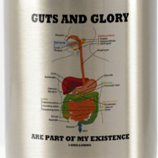 Guts and Glory Are Part Of My Existenz Reisebecher