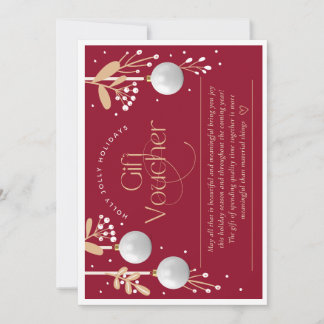 Gutschein für ein Urlaubserlebnis Feiertagskarte