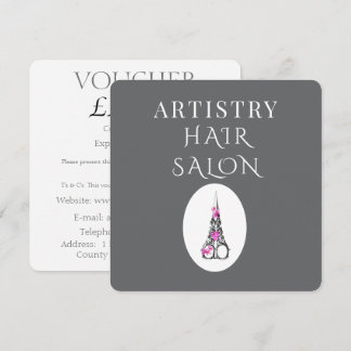 Gutschein für Friseursalons mit Branding für Bouti