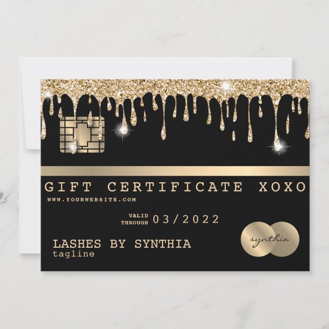 Gutschein für Kreditkarte Logo hinzufügen (Vorderseite)