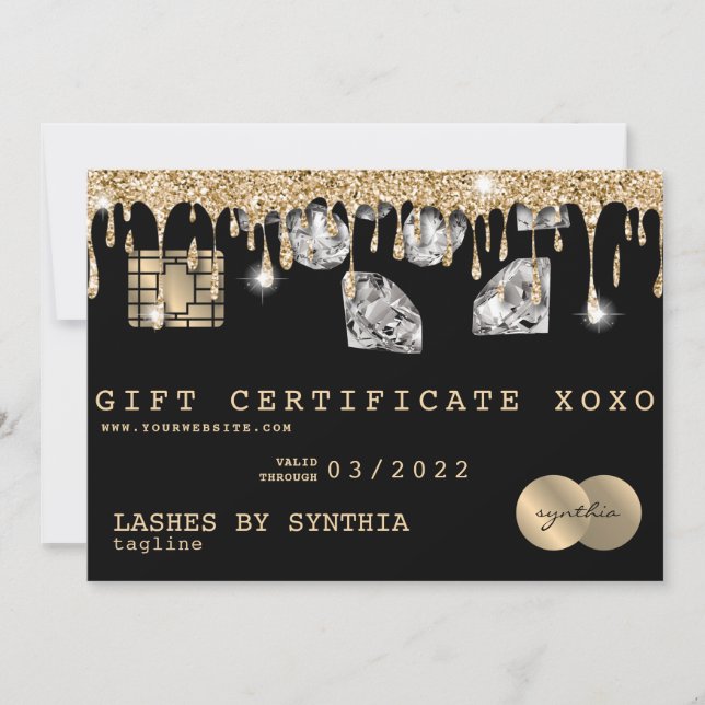 Gutschein für Kreditkarte Logo hinzufügen (Vorderseite)