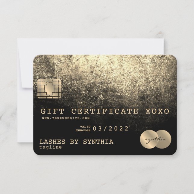 Gutschein für Kreditkarte Logo hinzufügen (Vorderseite)