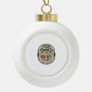 Gutschein-Spar-Shopping-Katze Gutschein-Spar-Shopp Keramik Kugel-Ornament