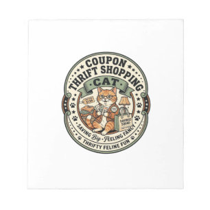 Gutschein-Spar-Shopping-Katze Gutschein-Spar-Shopp Notizblock