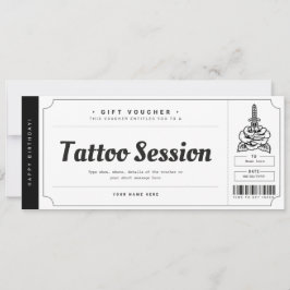 Gutscheinschein für Tattoo-Geschenkgutscheine Einladung