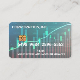 Gutschrift | Debitkarte | Finanzdatentabelle Visitenkarte