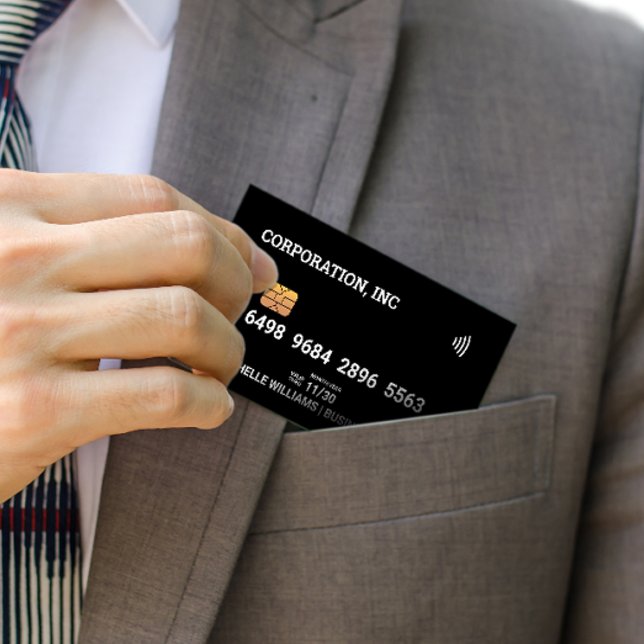 Gutschrift | Debitkarte | Schwarz Visitenkarte (Von Creator hochgeladen)