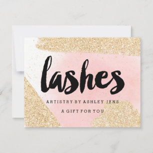 Gutschrift Gold Glitzer Pink Lashes Skript
