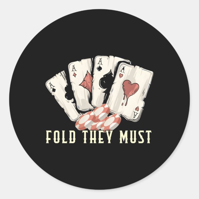 Gutshot Wounds Gambler Casino Spielkasino Spielen Runder Aufkleber (Vorderseite)