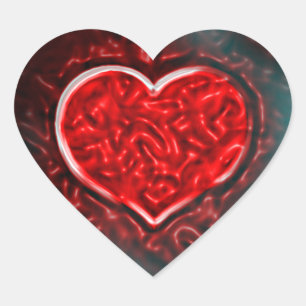 Gutsy Valentine Herz-Aufkleber