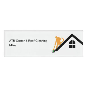 Gutter Cleaning Budget Staff Work Name ID Tags Namenschild