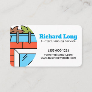 Gutter Clearing Service Business Card Visitenkarte