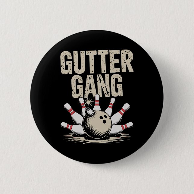Gutter Gang Bowling 1  Button (Vorderseite)