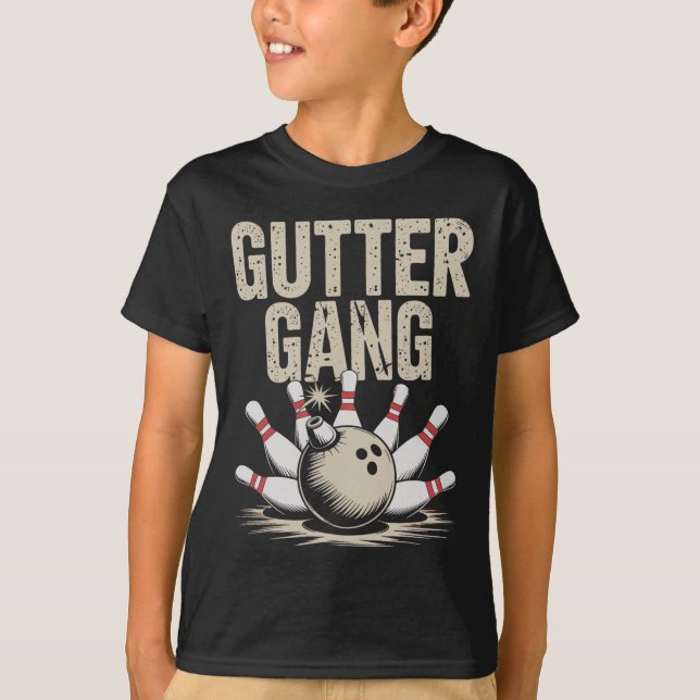 Gutter Gang Bowling 1  T-Shirt (Vorderseite)