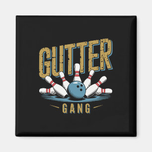 Gutter Gang Bowling Lustiger Bowler 1 Magnet