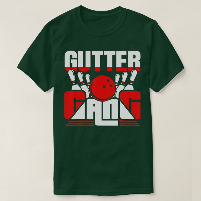 Gutter Gang Bowling Team Bowler Funny T-Shirt (Design vorne)