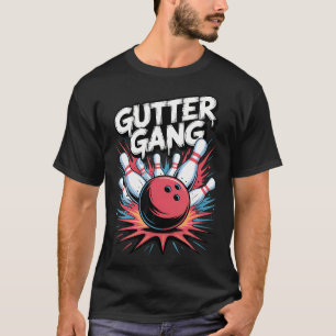 Gutter Gang Bowlingkugel Strike Squad Graffiti Pin T-Shirt