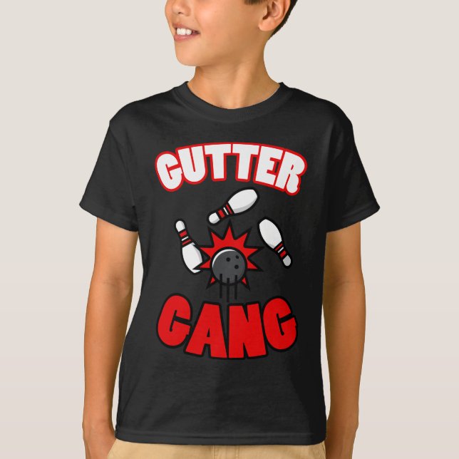 Gutter Gang Cool für Bowlers T-Shirt (Vorderseite)