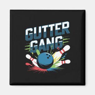 Gutter Gang T-Shirt Lustige Bowling-Shirts Gutter  Magnet