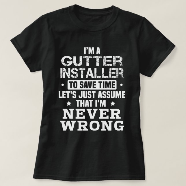 Gutter Installer T-Shirt (Design vorne)