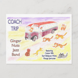 Guy Arab Coach Trip to Jazz Band Gig Postkarte