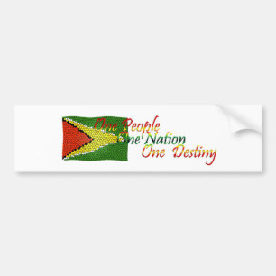 Guyana-Autoaufkleber-Flagge mit Motto Autoaufkleber