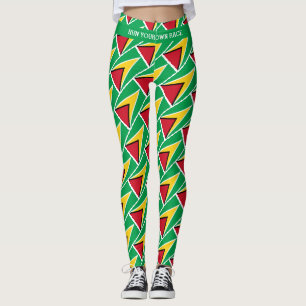 GUYANA Benutzerdefinierter Text führt Ihr EIGENES  Leggings