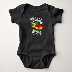 Guyana Bolivian Herzflags Guyana Bolivien Baby Strampler