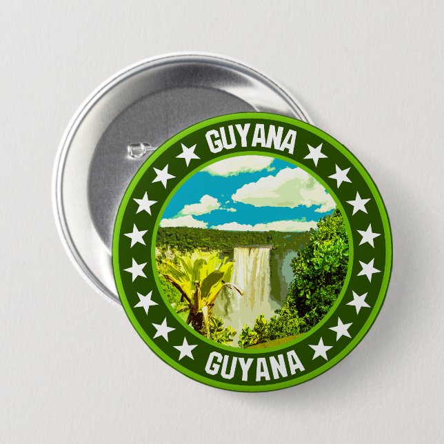 Guyana Button (Vorne & Hinten)