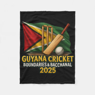 Guyana Caribbean Cricket 2025 Grenzen und Cchan Fleecedecke