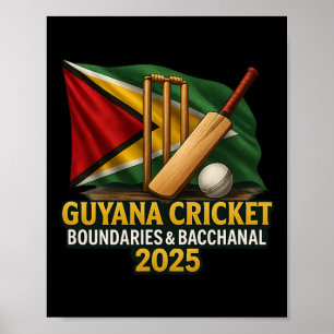 Guyana Caribbean Cricket 2025 Grenzen und Cchan Poster