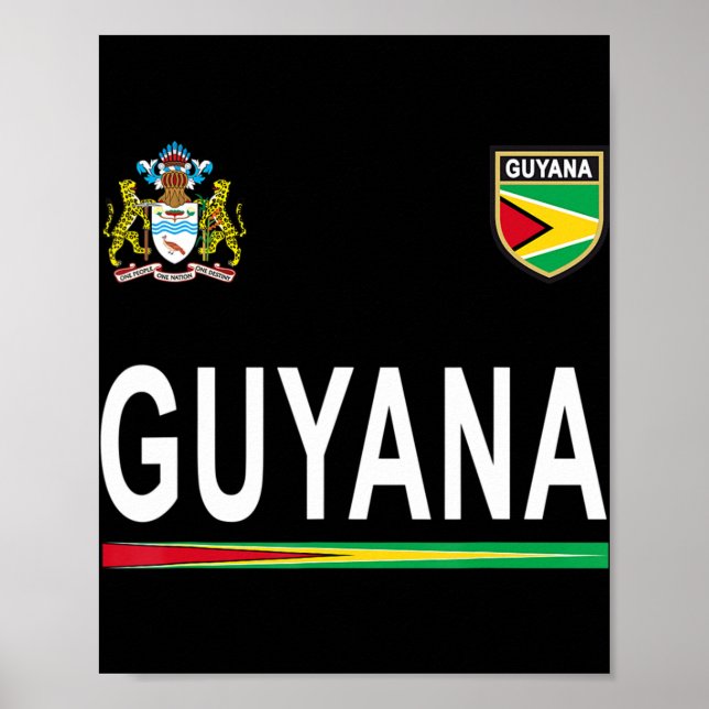 Guyana Cheer Jersey 2017 Fußball Guyana Poster (Vorne)