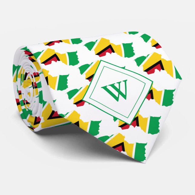 GUYANA Christlich Scripting Monogram Krawatte (Gerollt)