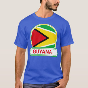 Guyana Country Abzeichen Guyana Flag T-Shirt