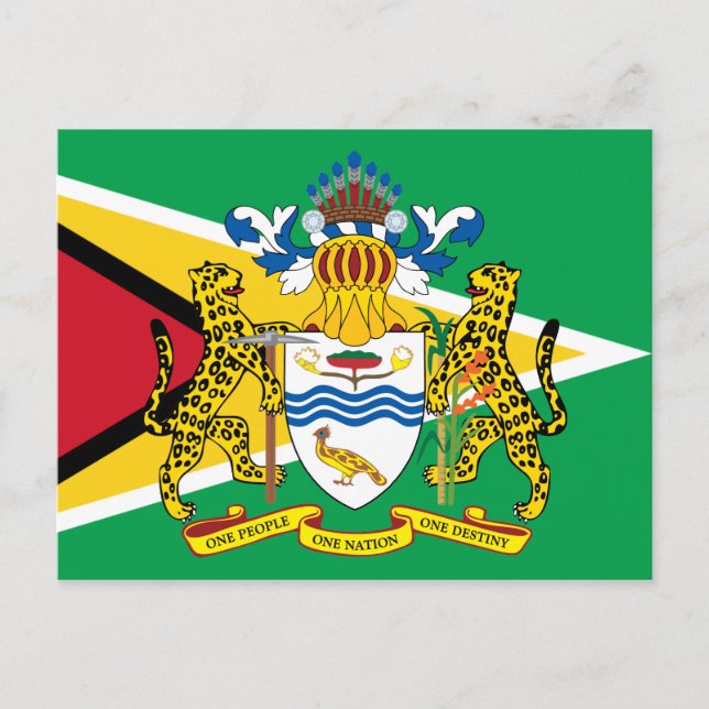 Guyana Emblem Postkarte (Vorderseite)