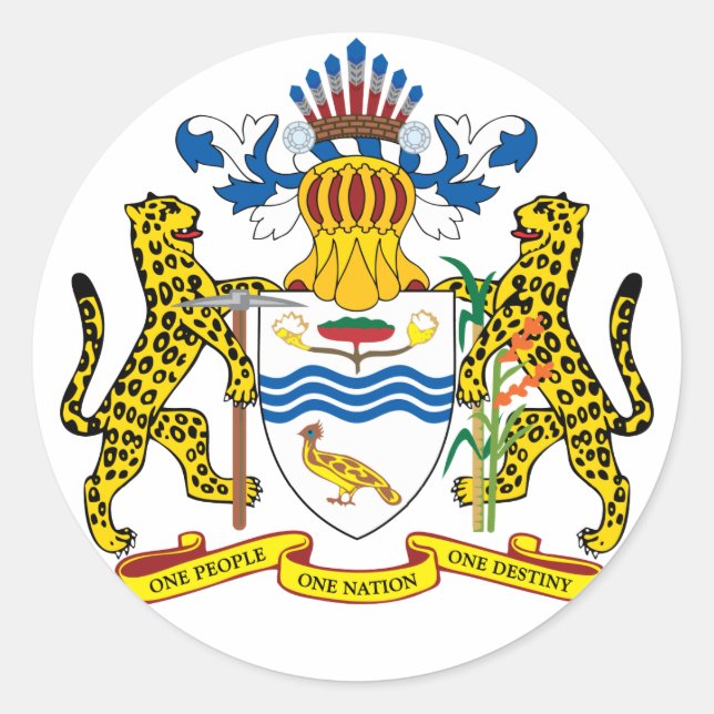 Guyana Emblem Runder Aufkleber (Vorderseite)