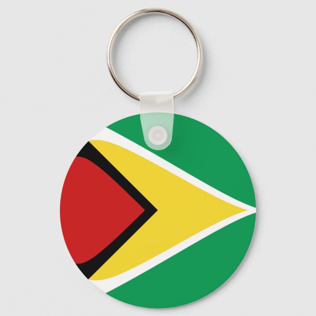 Guyana Fisheye Flag Schlüsselanhänger (Vorderseite)