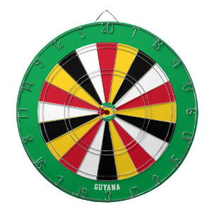 Guyana Flag farbenfroh Patriotic Dartscheibe
