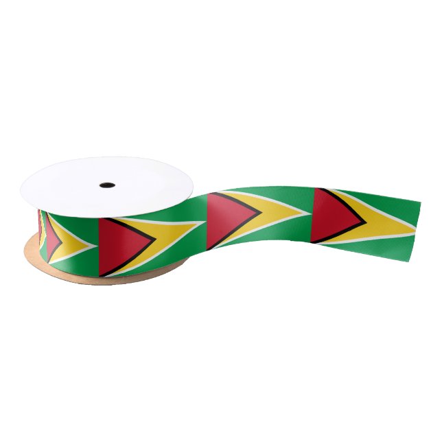 Guyana Flag & Guyana Reise, Urlaub/Sport Satinband (Spule)