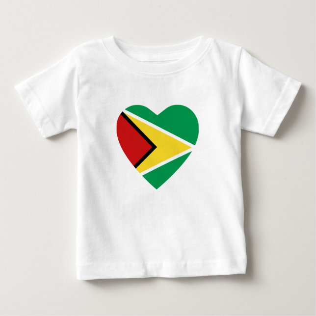 Guyana Flag Herz T - Shirt (Vorderseite)