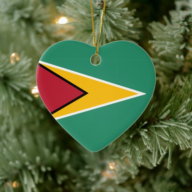 Guyana Flag Keramik Ornament (Baum)