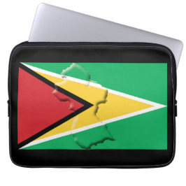 GUYANA Flag Map Patriotic Computer BLACK Laptopschutzhülle