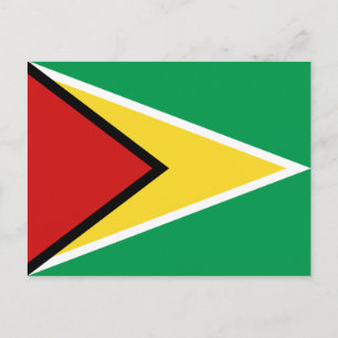 Guyana Flag Postcard Postkarte