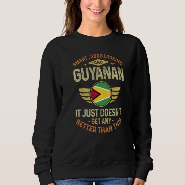 Guyana Flag Proud Guyanese Men & Women   Sweatshirt (Vorderseite)