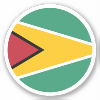 Guyana Flag Round Sticker